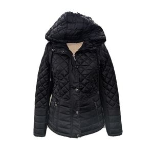 🆕 Sebby Small Black Quilted Hooded Puffer jacket
